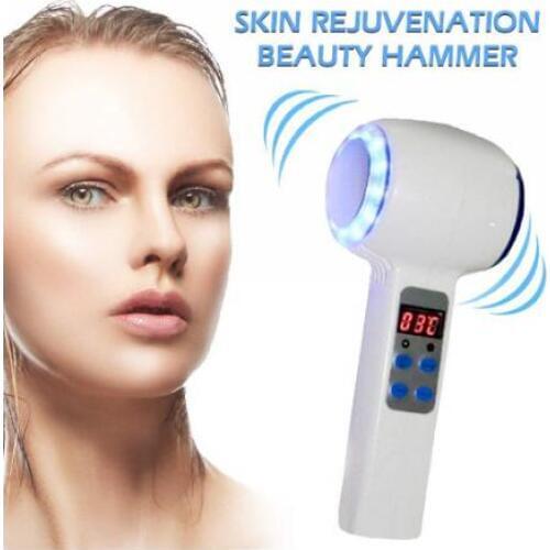 Face Beauty Massager Lifting Device Hot Cold Hammer Cryotherapy Blue Photon Acne Treatment Skin Care Rejuvenation Facial Machine