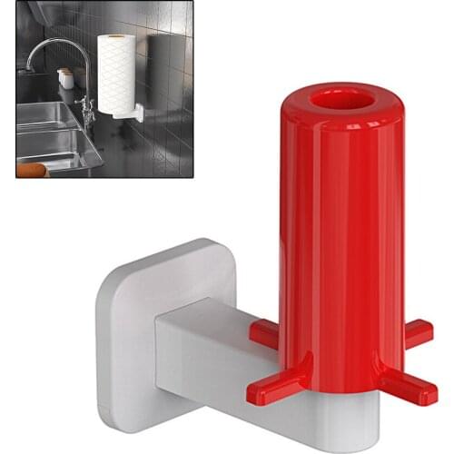 Wall Mount Paper Towel Holder Adhesive No Drilling Tissue Paper Towel Roll Holder for Kitchen Bathroom Toilet Paper Dispenser