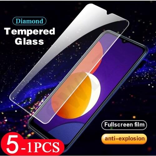 5-1Pcs Tempered Glass film for Samsung Galaxy M10 M20 M30 M40 M01 M02 M62 M51 M42 M31 M32 M21 M22 M11 M12 phone Screen Protector