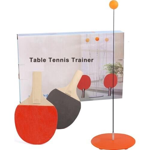 Portable Table Tennis Trainer Ping Pong Coach Elasticity Soft Rod Table Tennis Training Tool Adult Kids Table Tennis Practice
