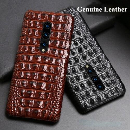 For Oneplus Nord 8T 8 Pro 8 7 Pro 7 6T 6 Case Genuine Leather 3D Crocodile Texture Shockproof Back Cover for One Plus 8T Funda