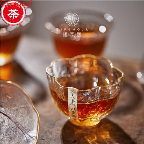 Qifengju handmade glass tea cup Master Cup Japanese small wine cup single kungfu tea set high quality tea cup