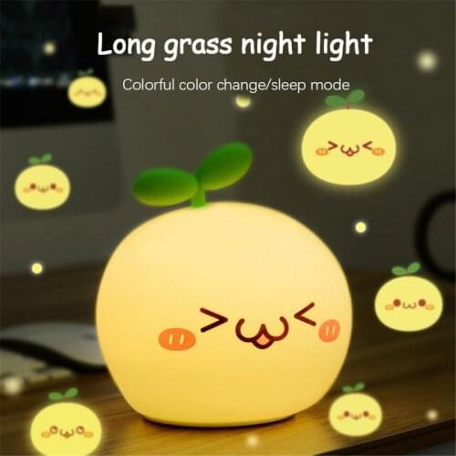 USB Rechargeable Silicone Night Lights Touch Sensor Bedroom Bedside Lamp With Remote For Kids Baby Gift Christmas Decoration