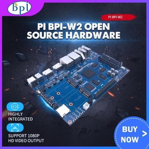 Banana Pi W2 Smart NAS Router RTD1296 Chip Design BPI-W2+12V 2A DC Power For Banana Pi W2 Used For High Wireless Performance