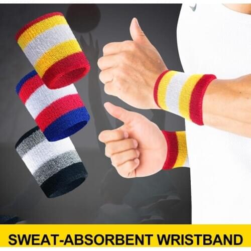 Sports Wristband Cotton Sweat-absorbent Wrist Bands Sweatbands Unisex For Sports Warm Breathable Towel Guard Wrist