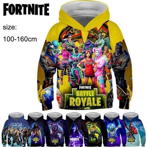 Childrens Fortnite Kids Clothing Game 3D Digital New Hooded Sweater Spring Autumn Anime Sweater Mens Boy Adult Birthday Gift