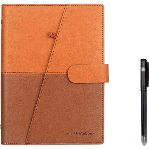 Smart Erasable Notebook Leather Paper Reusable Wirebound Notebook Sketch Pads Lined with Pen