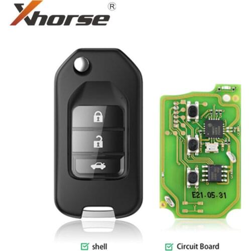 Xhorse XKHO00EN Wired Remote English Universal Remote Key VVDI2 for Honda Type 3 Buttons 10pcs/lot