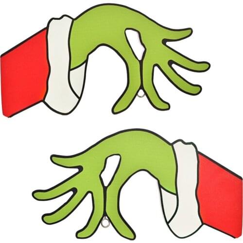 Fun Thief Hand Decal Wall Stickers Home Decor Christmas Festival Grinch Hand Decorations