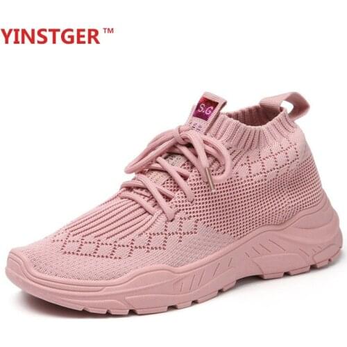YINSTGER Womens Shoes 2020 Casual Summer Sport Sneakers lady Fashion style Antiskid rubber breathable running shoes
