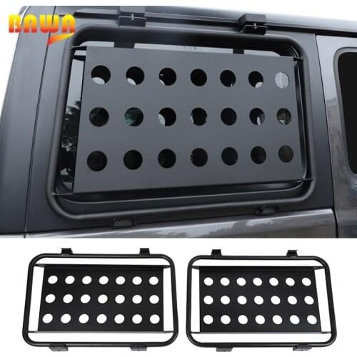 BAWA Car Window Decorative Cover Trims Rear Window Aluminum Alloy Protection Cover for Jeep Wrangler JL 2018-2021