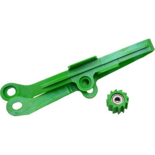Green Chain Slider Guard Protector Roller Set Swingarm Buffer Guide Fit For Kawasaki KXF250 KX450F KX250F KX450 2009 2010-2016