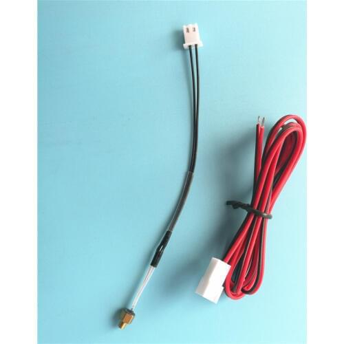 1pcs Modular Screw-In M3 Hex Stud Thermistor Extended line NTC 3950 100K 1% thermistor for Reprap Prusa i3 Wanhao 3D Printer