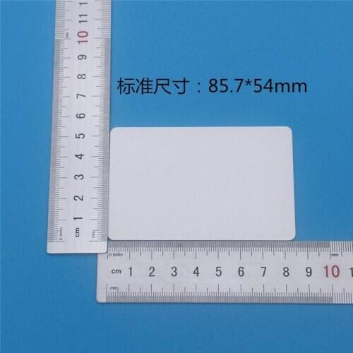 86*54mm PVC UHF white cards long range for car parking system RFID passive tags with Alien 9662 1000pcs/Lot