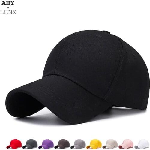 Spring New Mens Baseball Cap Sport Cotton Breathable Hat Lady Lengthened Brim Solid Color Outdoor Sun Caps