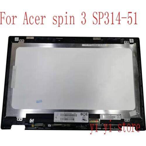 For Acer Spin 3 SP314-51 Laptop Touch Digitizer N17W5 LCD Screen Display Assembly With Frame