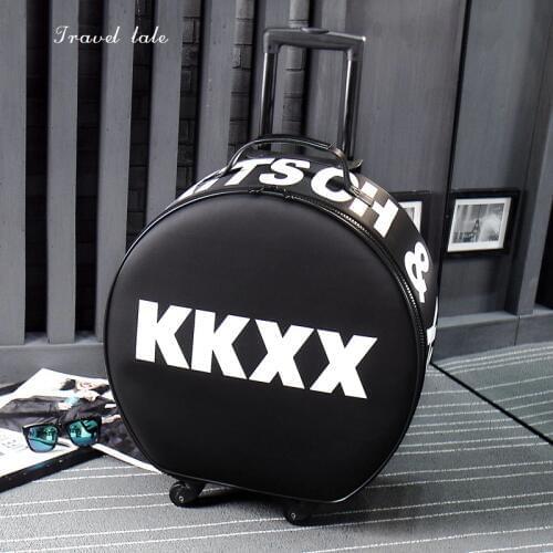 Travel tale Fashion circle personality traveling bag Rolling Luggage Spinner brand Travel Suitcase