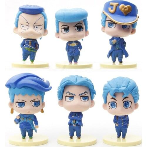 8cm 6pcs/set Anime JOJO Bizarre Adventure Golden Wind Figure Giorno Giovanna Action Figures PVC Collection Model Toys Figurine