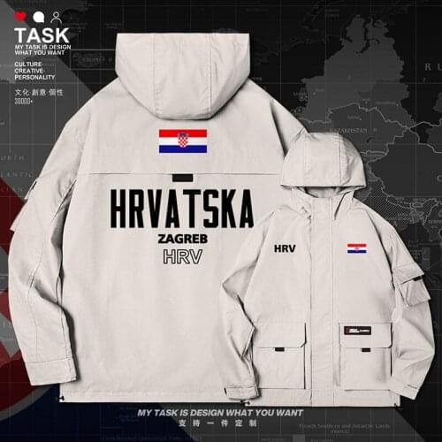 Croatia Hrvatska Croatian HRV men jacket hooded nation flag top casual clothing streetwear new mens long sleeve clothes autumn