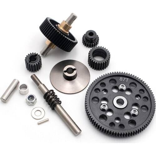 KYX Racing Hardened Steel Heavy Duty 87T/22T Spur Gear Set Upgrades for RC Crawler Car Axial Wraith SCX10 Gearbox Transmission