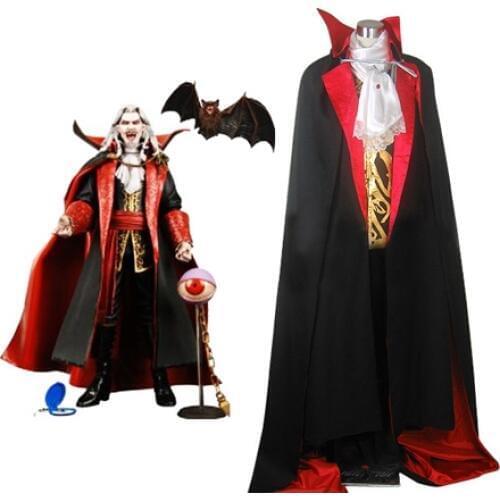 Free shipping Castlevania Vampire Dracula Halloween Cosplay Costume