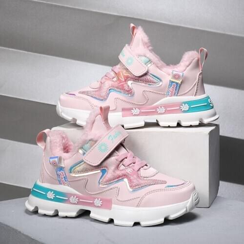 2020 New Arrival Winter Warm Children Shoes Girls Trainers Fashion Kids Sneakers Casual Toddler Sports Running Shoes Size 28-38