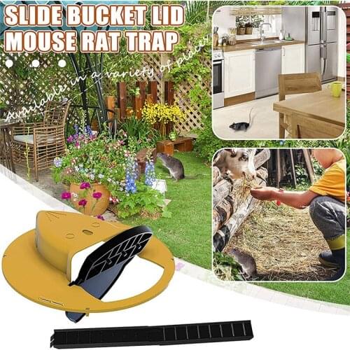 Mice Trap Reusable Smart Flip and Slide Bucket Lid Mouse Rat trap Humane Or Lethal Trap Auto Reset Rat Door Style Multi Catch