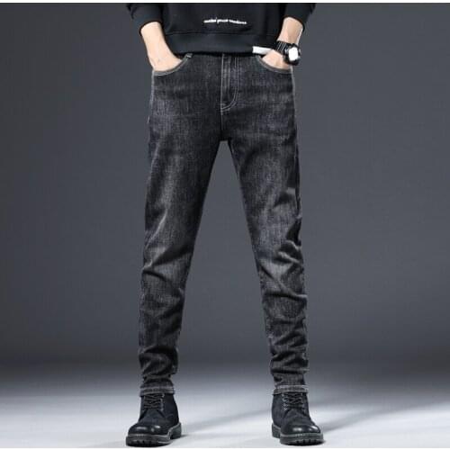 New Jeans for Men Slim Fit Pants Classic 2021 Jeans Male Denim Jeans Designer Trousers Casual Loose Straight Elasticity Pants