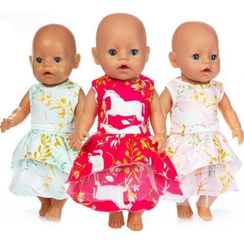 High quality New Dress Doll ClothesFit 17 inch 43cm Doll Clothes Born Baby Doll Accessories For Baby Birthday Festival Gift
