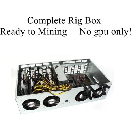 Etherine Mining Rack 8 GPU 847 Miner Case for Mining ETC ETH Mining Rig with Built in Power Supply Rig Box