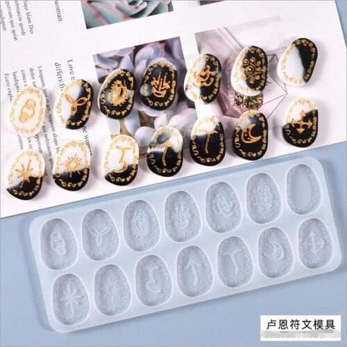 Transparent Silicone Mould Dried Flower Resin Decorative Craft DIY Rune Magic text Mold epoxy resin molds for jewelry