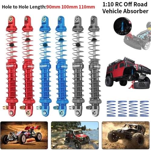 RCTOYFUN 2× Metal 90mm 100mm 110mm Shock Absorber Damper For 1/10 RC Crawler Car Axial SCX10 90046 90047 D90 D110 JEEP Wrangler