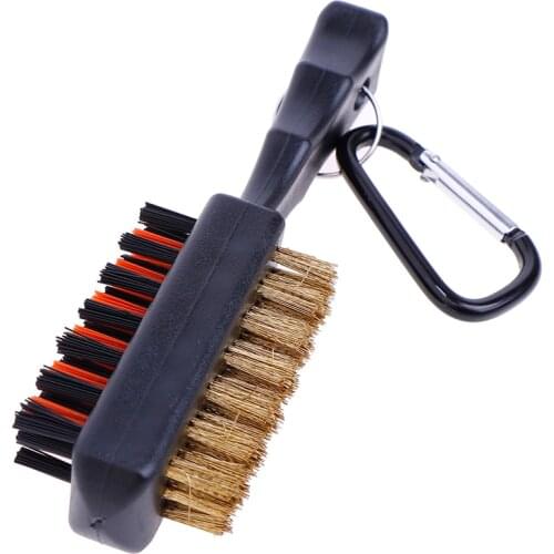 Golf Club Brush Groove Cleaner With Retractable Zip-line And Aluminum Carabiner Cleaning Tools Golf Training Aids
