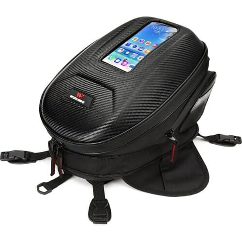Wosawe Motorcycle Fuel Tank Bag Waterproof Eva Hard Shell Anti-Fall Touch Screen Strong Magnetic Shoulder Bag Handbag