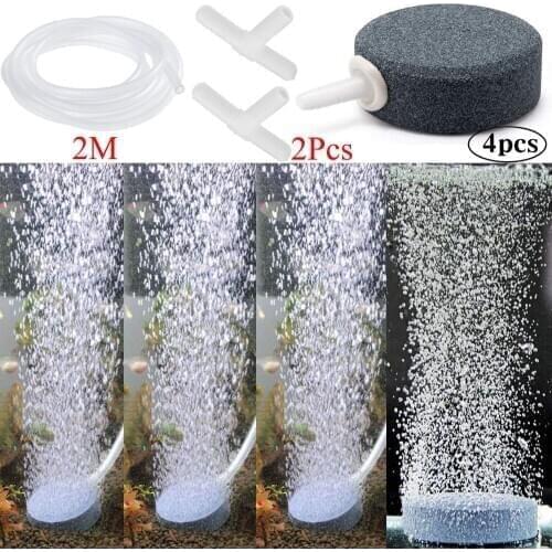 1.6" Small Round Air Stones for Aquariums Oxygen Diffuser Fish Tank Air Bubbler for Hydroponics Aquariums Oxygen Stone 4pcs