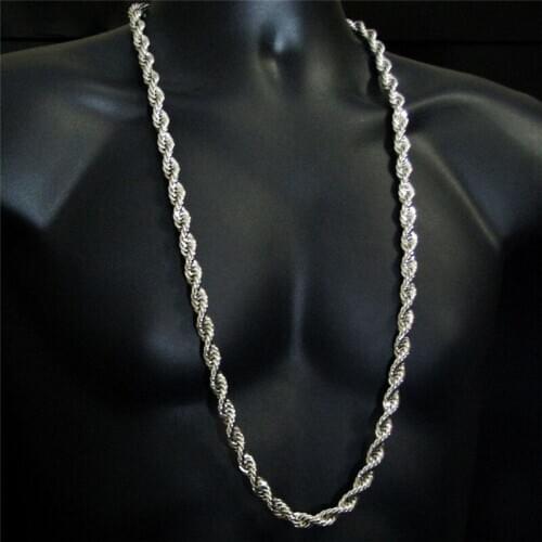 1PC Hip Hop Series Twist Chain Necklace 5mm Thick 76cm Long Street Accessories