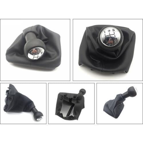5 Speed Gear Shift Knob with Collars Gear Shift Lever Dust Anti-dust Cover For Peugeot 207 307 CC 308