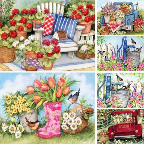 5D DIY Diamond Painting Flower Birds Kit Full Drill Diamond Embroidery Mosaic Art Picture of Rhinestones Home Decoration Gift