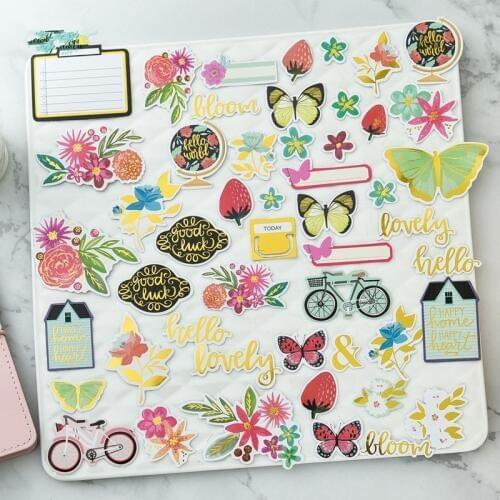 70pcs Forest Cardstock Die Cuts for Scrapbooking Happy Planner/Card Making/Journaling Project W608
