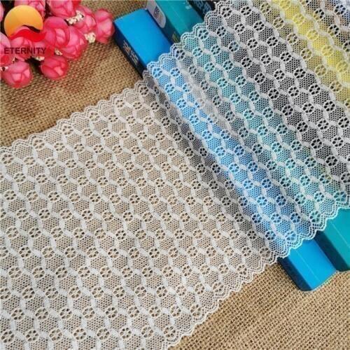 *16.6cm E3094 anti-static elastic flowernet African white lace underwear fabric for African traditional clothing