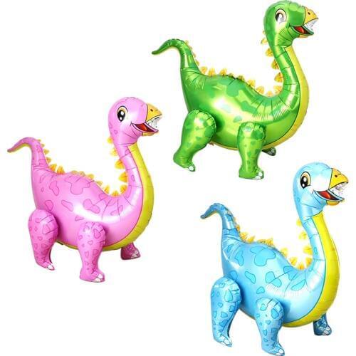 1pc Large 4D Walking Dinosaur Foil Balloons Boys Animal Balloons Children Dinosaur Birthday Party Jurassic World Decor Balloon