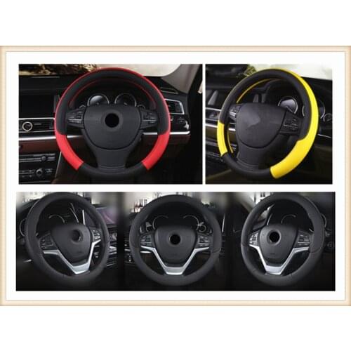 High quality PU leather car interior steering wheel cover 38 cm weave for Volkswagen vw Phaeton 4.2 EOS 3.2 V6