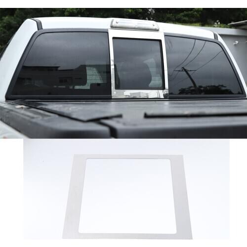 For Ford F150 2009-2014 and 2015 up Car Rear Window Middle Decoration Frame Trim Styling Stainless Steel Exterior Auto Moldings
