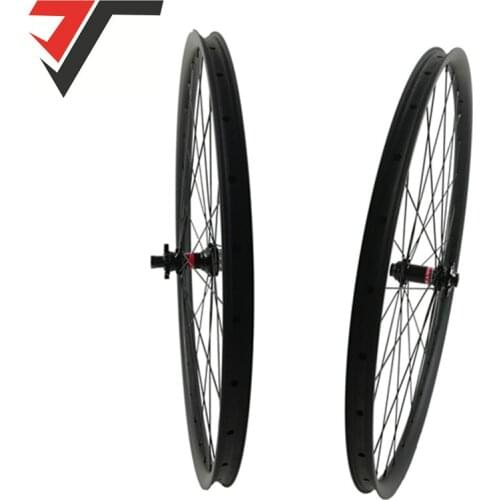 TRIPS Carbon MTB Wheels 27.5er tubless TA mountain Bike Wheels straight pull AM Bicycle carbon Wheels with Novatec 411 412 hubs