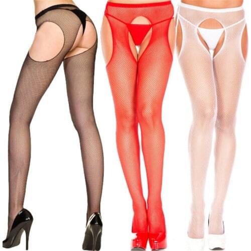 Hollow Out Sexy Pantyhose Women Tights Stocking Fishnet Stockings Club Party Tights Elastic fishnet Open Crotch