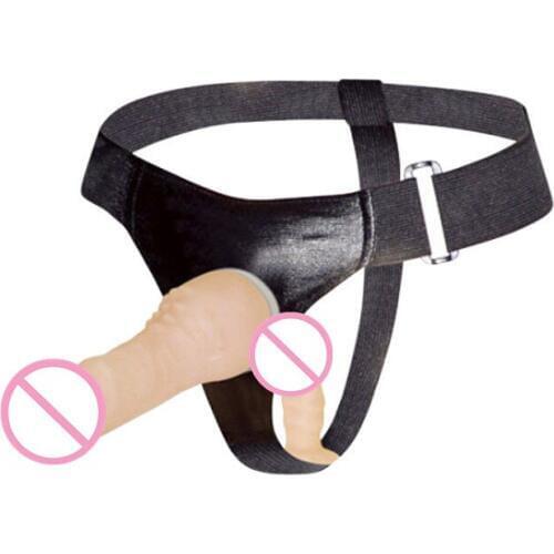 Lesbian Sex Toy Double Dildo With harness Strapon Penis Anal Plug For Couple Chastity Belt Strap on Dildo Sex Toys for Women