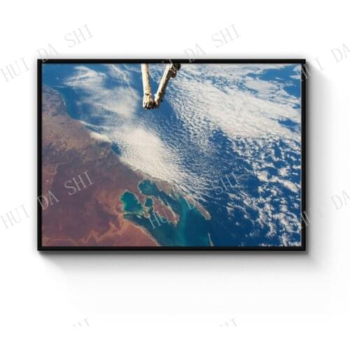 Shark Bay, Australia Satellite Wall Art Print Poster or Canvas Artwork