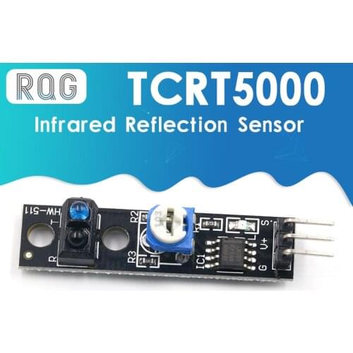 TCRT5000 Infrared Reflection Sensor Line Track Module Digital Switch Output LM393 Comparator 3.3V With Potentiometer Adjustable