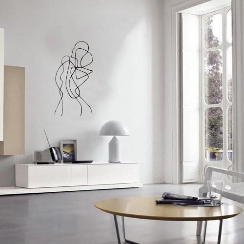 Ins Nordic Minimalist Line Sticker Art Sexy Body Wall Decal Decor Waterproof For Livingroom Bedroom Vinyl ph724