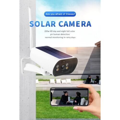 IP Camera with Solar Powered Support 4G SIM Card Y9SL1080P Solar Charging Motion Detection Wireless Outdoor Security CCTV Camera